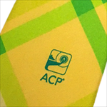 ACP Yellow Plaid Silk Neck Tie