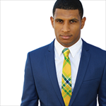 ACP Yellow Plaid Silk Neck Tie