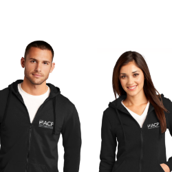 ACP Embroidered Logo Black Zip-up Hoodie