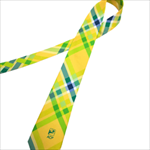 ACP Yellow Plaid Silk Neck Tie