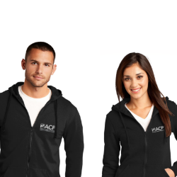 ACP Embroidered Logo Black Zip-up Hoodie - M